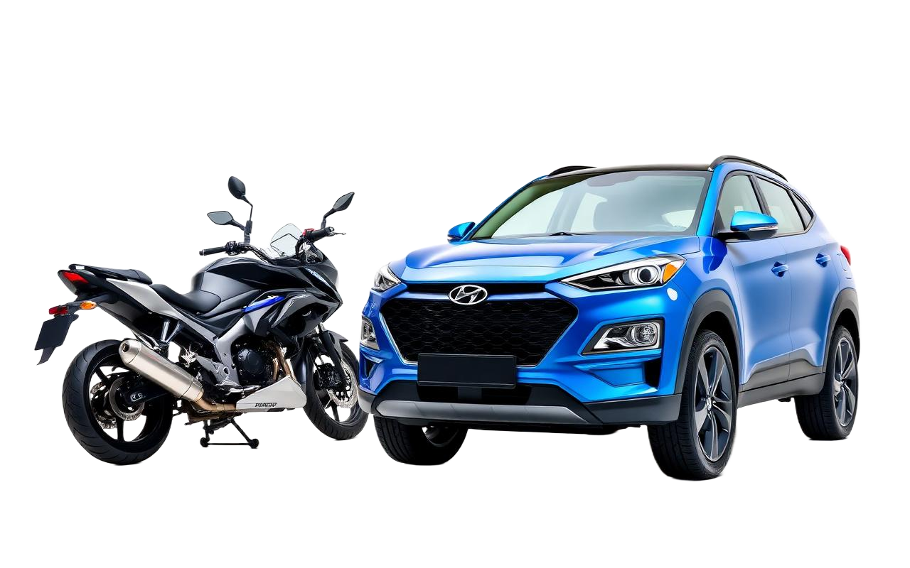 Carro e moto protegidos